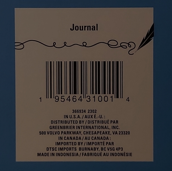 Marbled Blue and White 'Thoughts' Journal - Picture 4 of 4